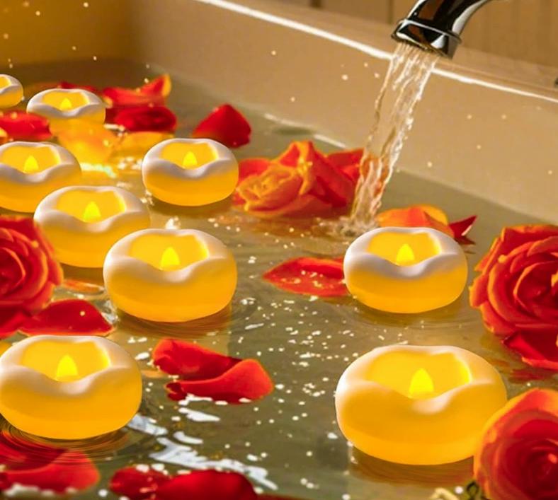 🕯️Water-Activated Flameless Floating LED Candles – Romantic Waterproof Glow for Any Occasion