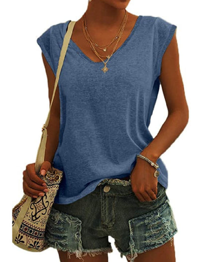 👚 Women's Casual V-Neck Loose Fit Tank Top