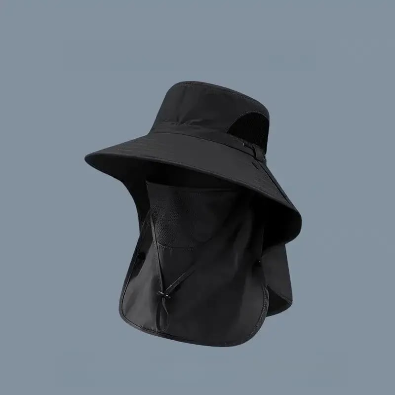 🌞Spring/Summer Fisherman's Hat Detachable Outdoor Sun-Protective Face Covering🏕️ (Adjustable & Lightweight Comfort & Unisex Fit)
