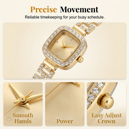 ✨❤️Women Drawstring Bracelet Watch Square Quartz