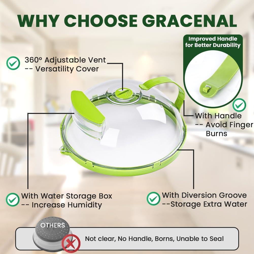 🔥Microwave Splatter Cover with Water Steamer