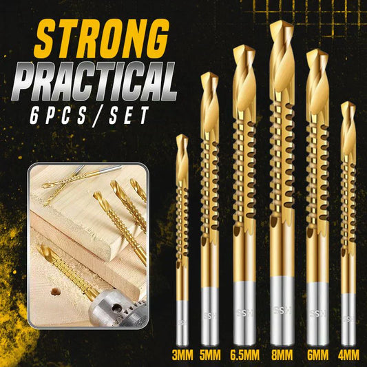 🛠️  Twist Drill Bit Set – Titanium-Coated, Serrated, Multi-Material 🔩