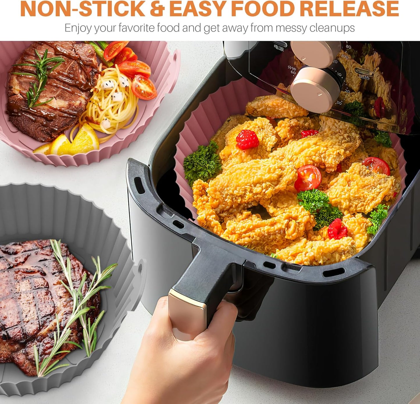 🔥Air Fryer Silicone Baking Tray🍟