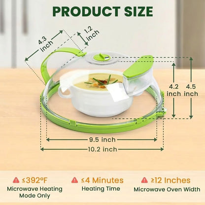 🔥Microwave Splatter Cover with Water Steamer