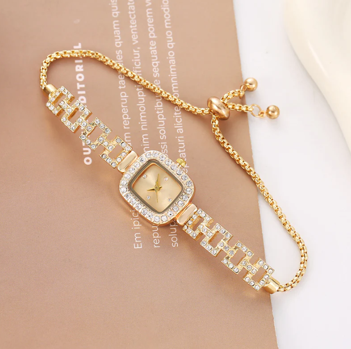✨❤️Women Drawstring Bracelet Watch Square Quartz