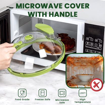 🔥Microwave Splatter Cover with Water Steamer