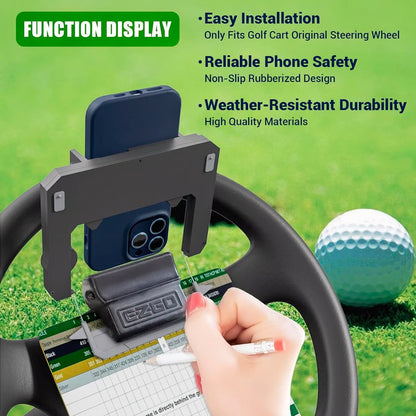 🌟⛳ Golf cart steering wheel phone holder