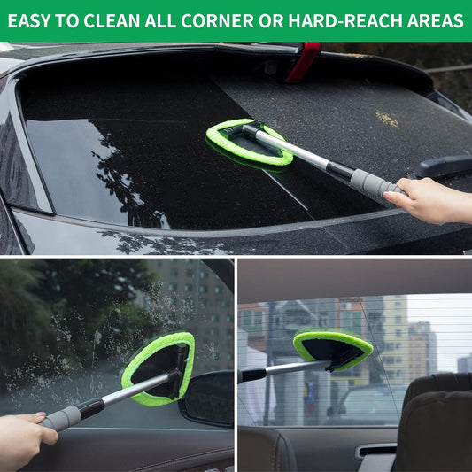 🔥Windshield Cleaning Tool——With 4 Free Microfiber Pads and 1 Fog-Proof Agent