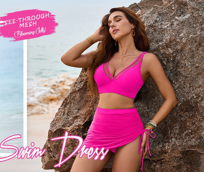 👙Swim Skirt High Waisted Bikini Sets Tummy Control Swimsuits