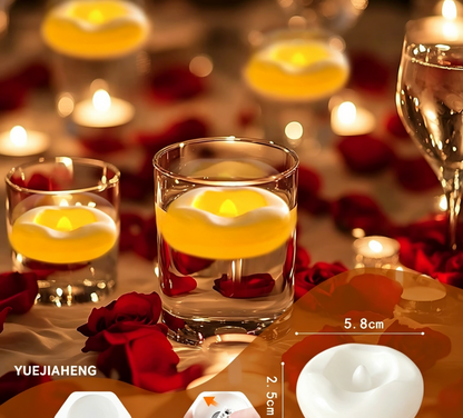 🕯️Water-Activated Flameless Floating LED Candles – Romantic Waterproof Glow for Any Occasion
