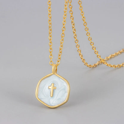 New Arrival✨The "Serene Faith" Vintage Oval Cross Necklace