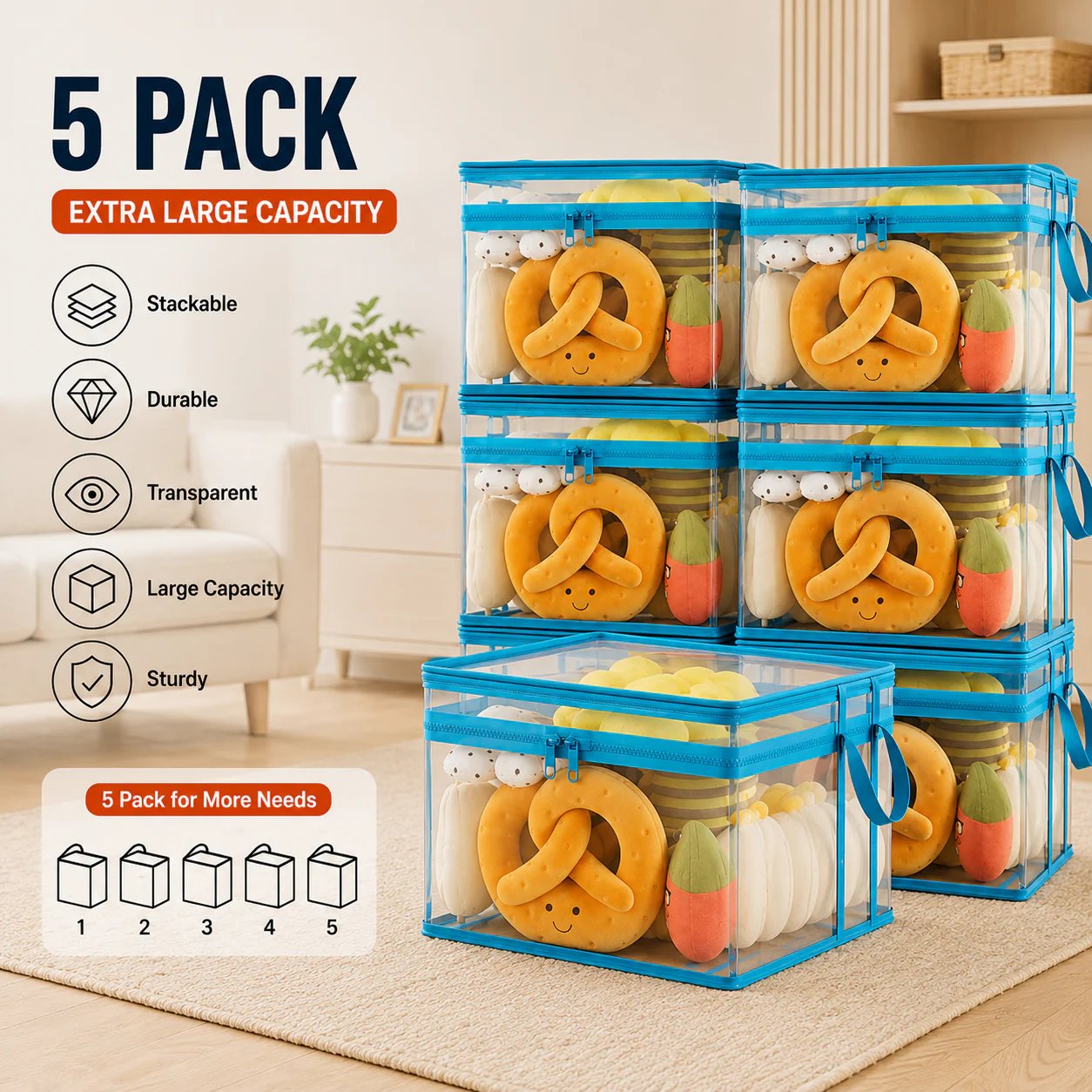 🔥Large Clear Storage Box🧺
