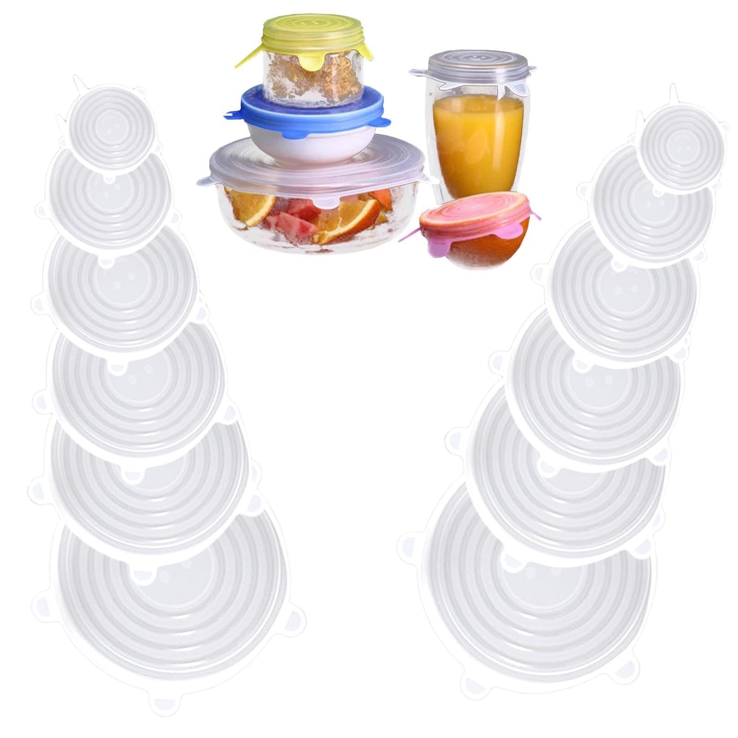 Silicone Cover Stretch Lids Reusable Airtight Food Wrap Covers
