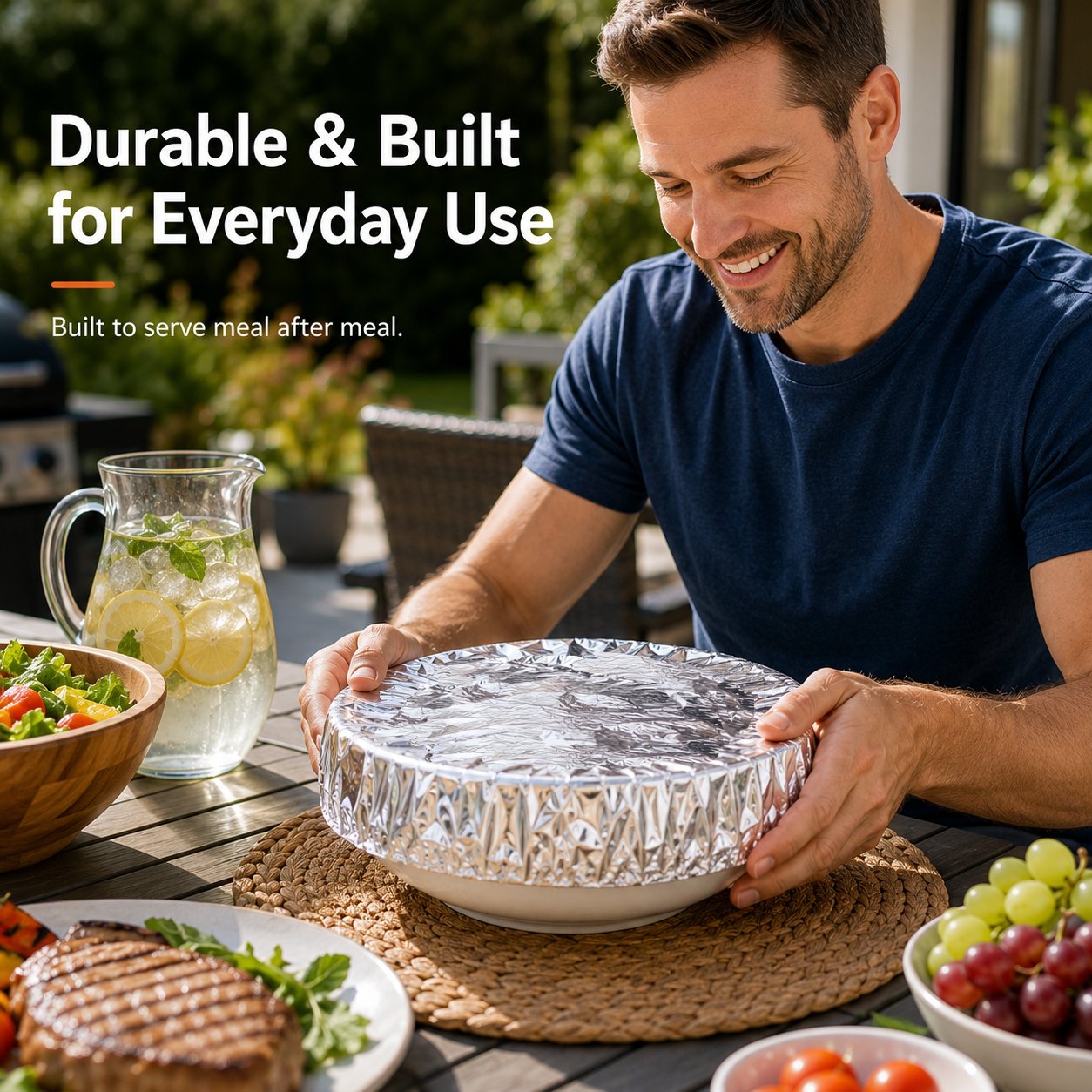 🍽️Reusable Aluminum Foil Thermal Food Cover — Heat-Retaining, Washable & Freshness-Preserving Kitchen Essential