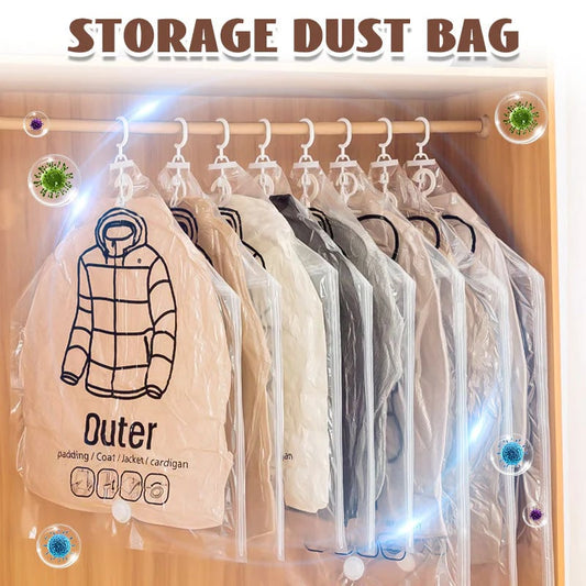 Hanging Vacuum Storage Bags – Save 75% Closet Space, No Folding Needed