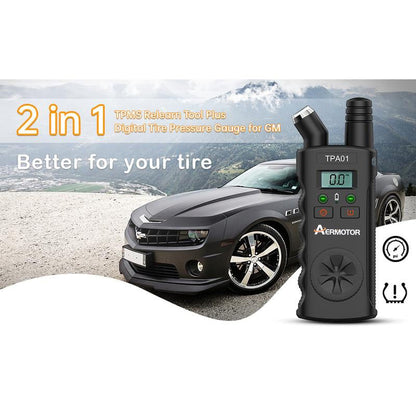 Dailyardtool® TPMS 2-in-1 Relearn Tool & Digital Tire Pressure Gauge