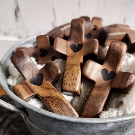 🏆Flash Sale⚡ 50K+ SOLD! ✝️100% Handmade Wooden Cross My Heart