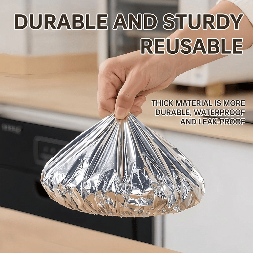 🍽️Reusable Aluminum Foil Thermal Food Cover — Heat-Retaining, Washable & Freshness-Preserving Kitchen Essential