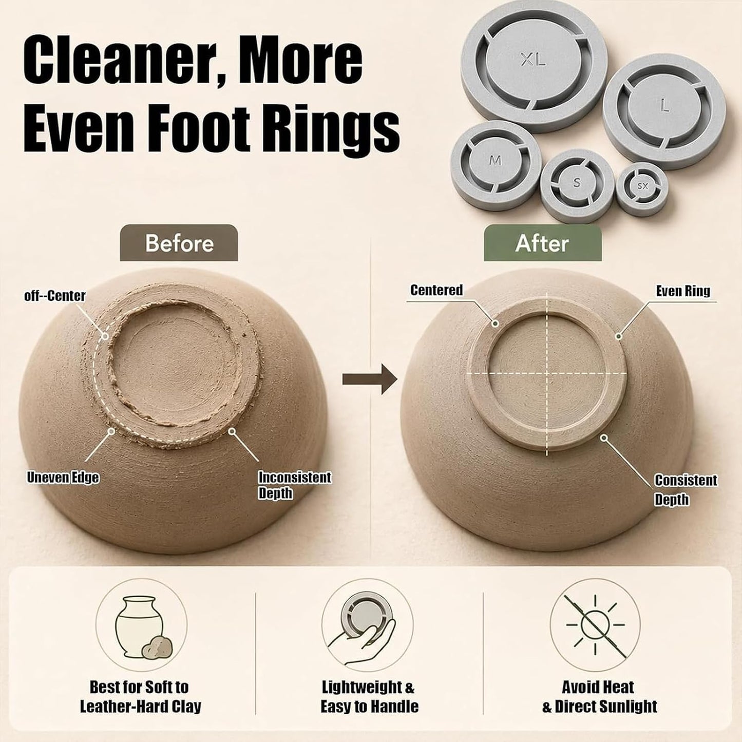 Pottery Foot Ring Tool🏺-- A Cleaner Finish for Every Piece🎁