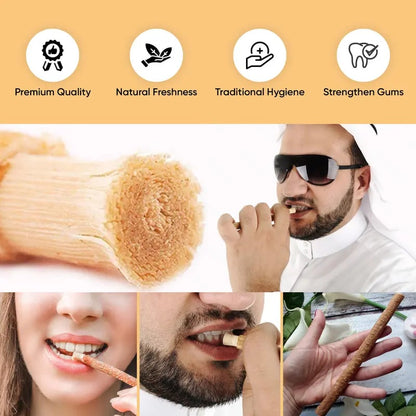 🌿 Natural Miswak Sticks – Individually Wrapped, Traditional Toothbrush for Fresh Breath & Healthy Gums