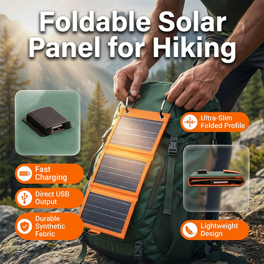 ☀️ Portable Solar Panel – Foldable, USB Charging, Weather-Resistant
