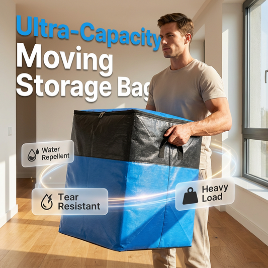 🔥Collapsible Storage & Moving Bag – Heavy‑duty PE, water‑resistant