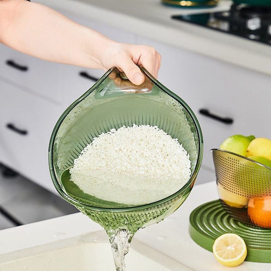 🍚  Multipurpose Rice Washing Bowl Strainer with Handle