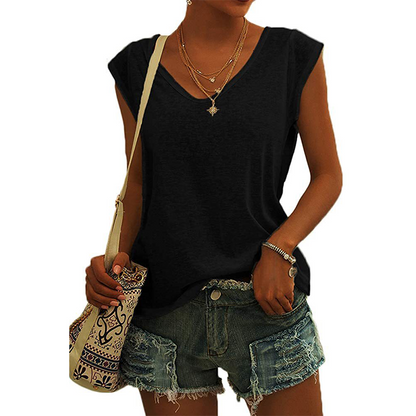 👚 Women's Casual V-Neck Loose Fit Tank Top