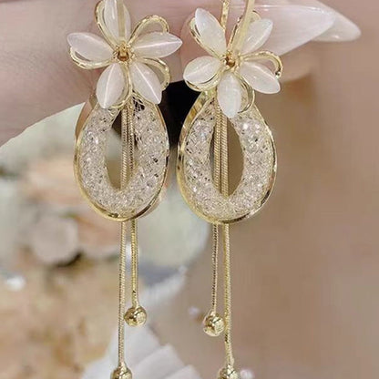 ❤️Elegant Flower Tassel Dangle Earrings