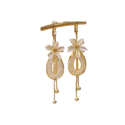 ❤️Elegant Flower Tassel Dangle Earrings