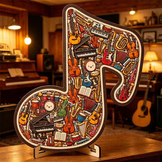 Wooden Musical Note Jigsaw Puzzle🎶🧩