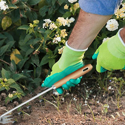 🌿  Multifunctional Garden Weeding Forks with Wooden Handle