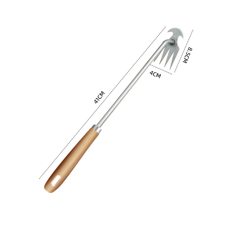 🌿  Multifunctional Garden Weeding Forks with Wooden Handle