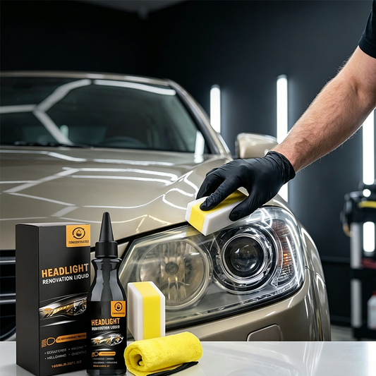 🚗 LIMITED-TIME 30% OFF! 💥 Ultimate Headlight Renovation Liquid – Removes Yellowing, UV Protection, Kit Included ✨