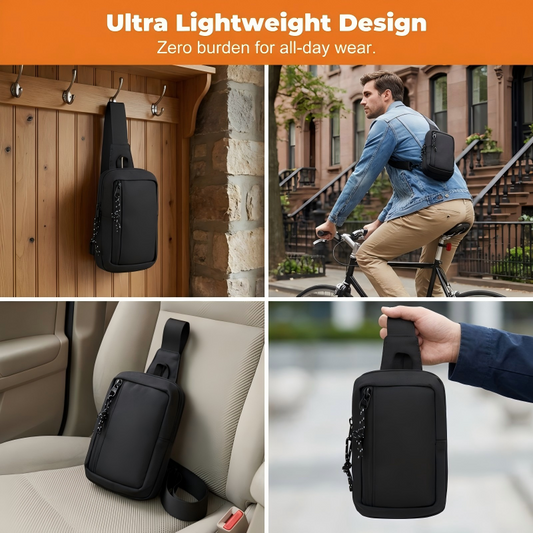 💼 Urban Commuter Sling Bag – Minimalist, Water-Resistant, Lightweight