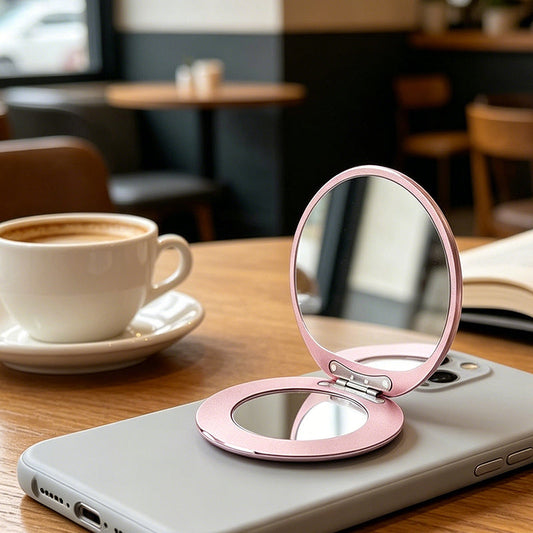 Magnetic Phone Stand with MIni  Mirror 💕