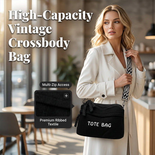 ✨🔥Women's Vintage Large-Capacity Crossbody Bag