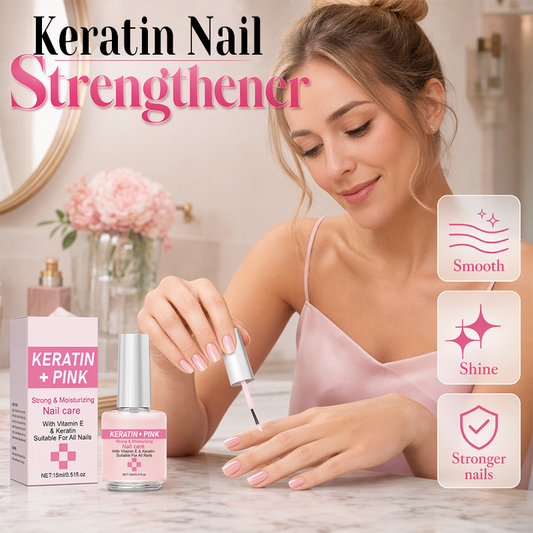 💅 Keratin Nail Strengthener & Moisturizer – Repair & Glossy Finish 🌟