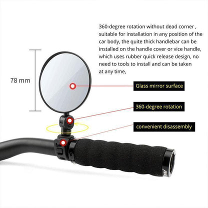 360 Degree Rotating Rearview Mirror🚴‍♂️🔎